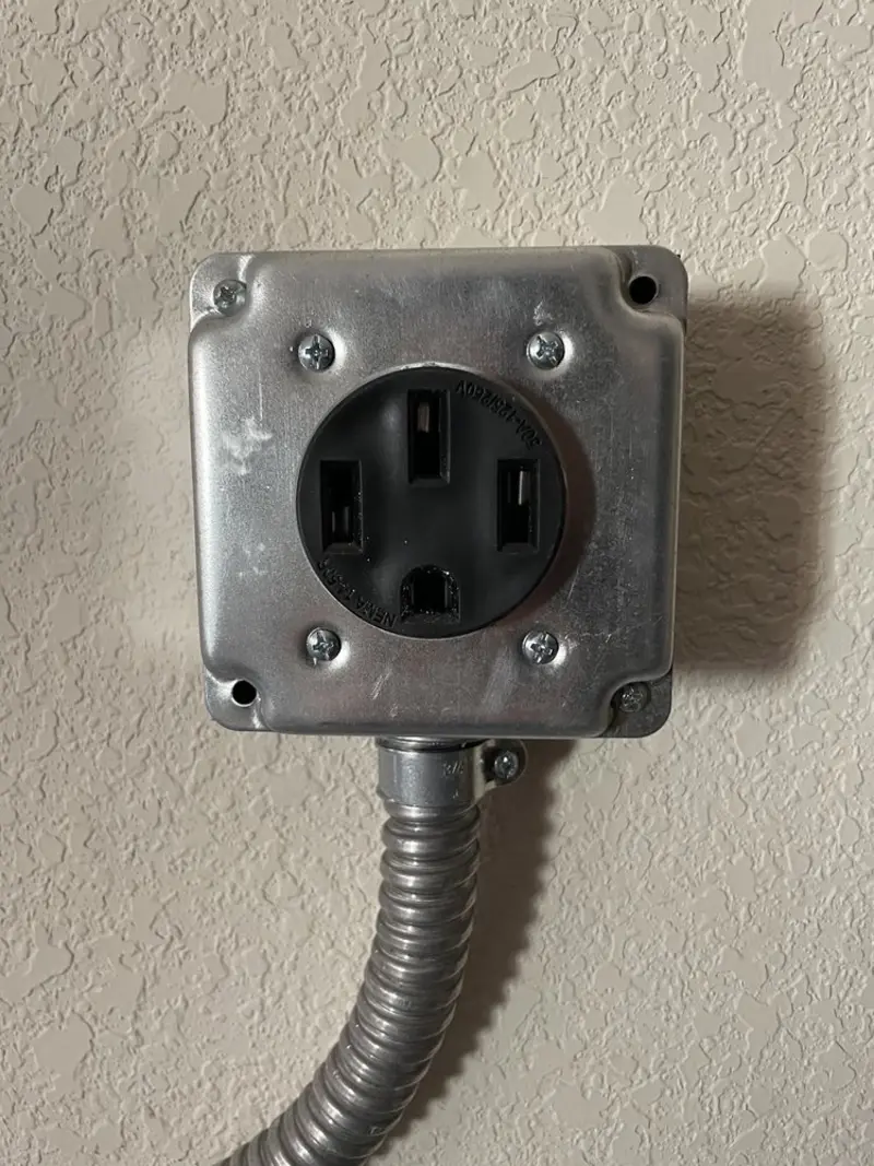 NEMA 14-50 outlet installed for Electrical Panel Upgrade in Midway North